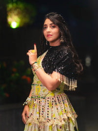 Gotapatti Handwork Chanderi Lehenga
