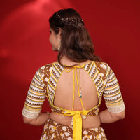 Champagne Gold Tissue Silk Lehenga