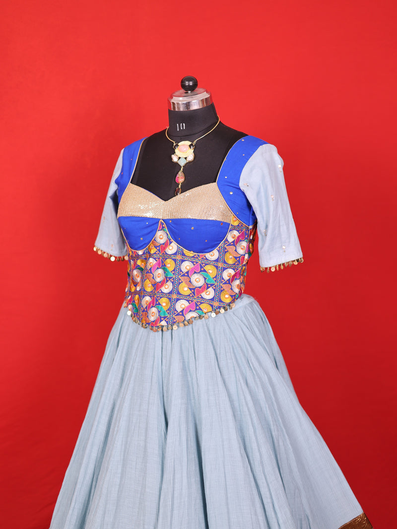 Rang Tali – Crush Chinon Gamthi Work Lehenga