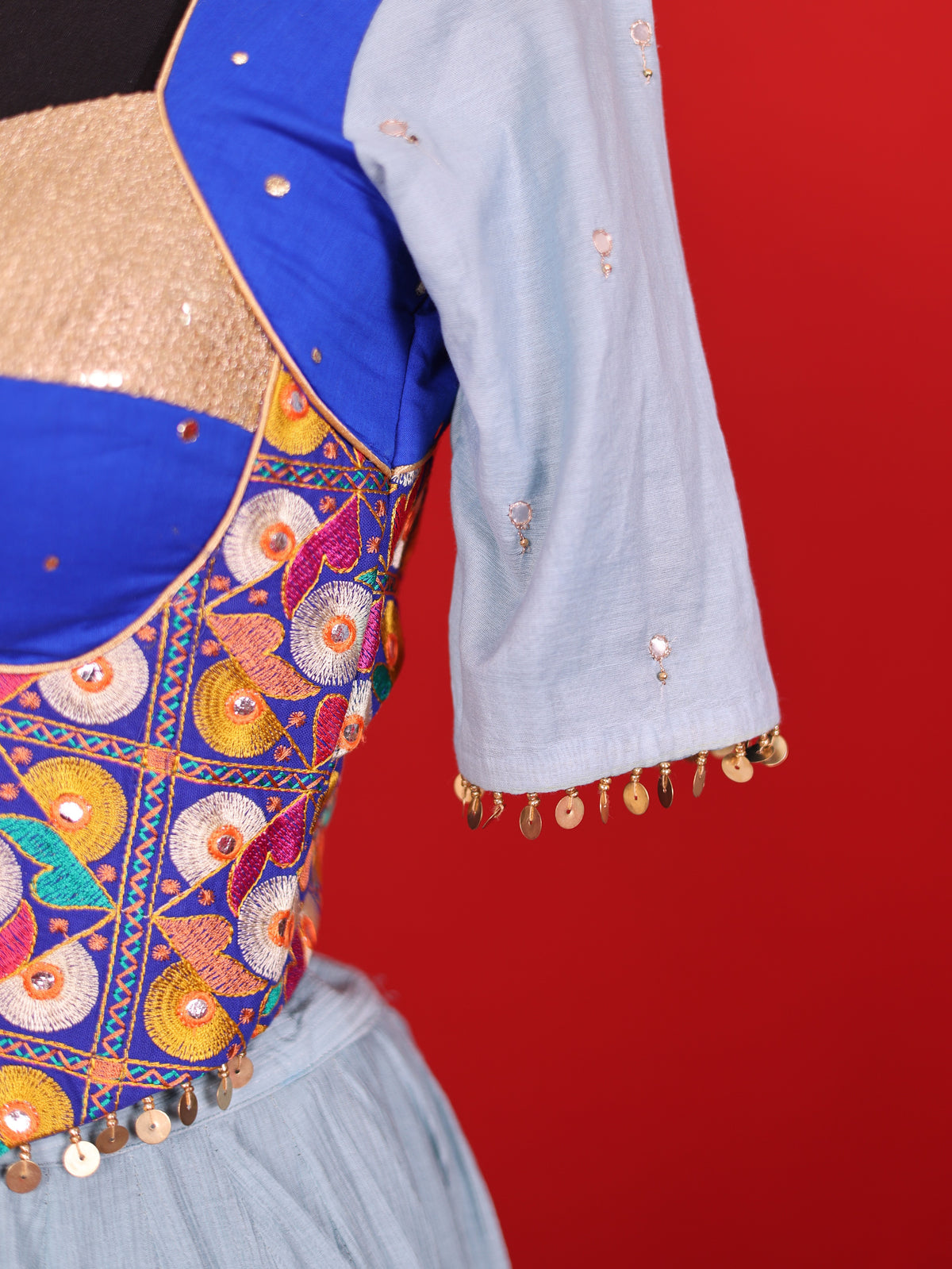 Rang Tali – Crush Chinon Gamthi Work Lehenga