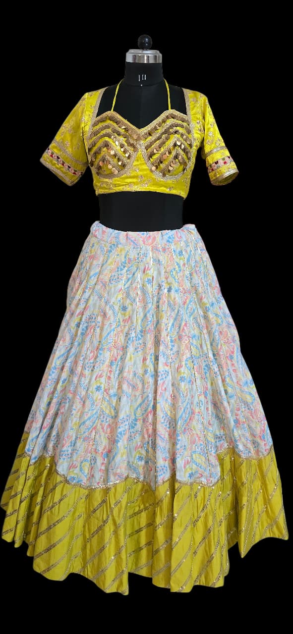 Gulabo Pure Braso Cotton Lehenga Set