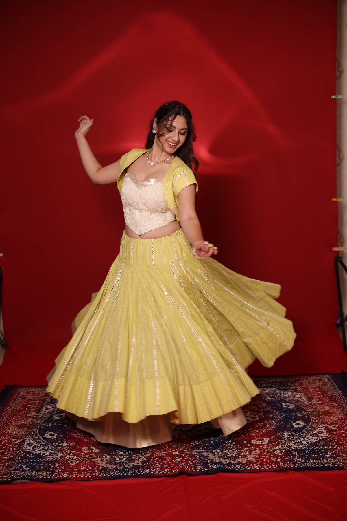 Devi Drapé Lehenga Set