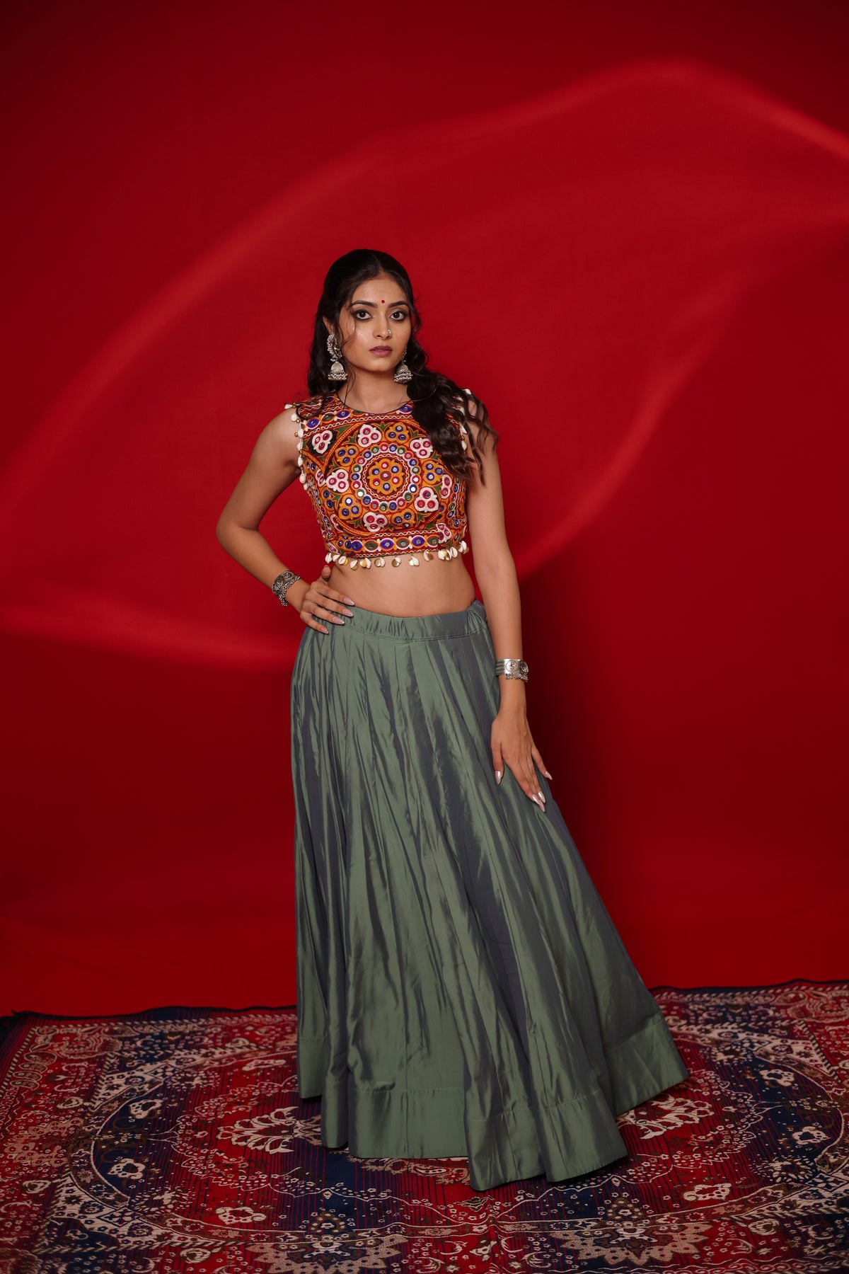 Gamthi Tadka Lehenga Set