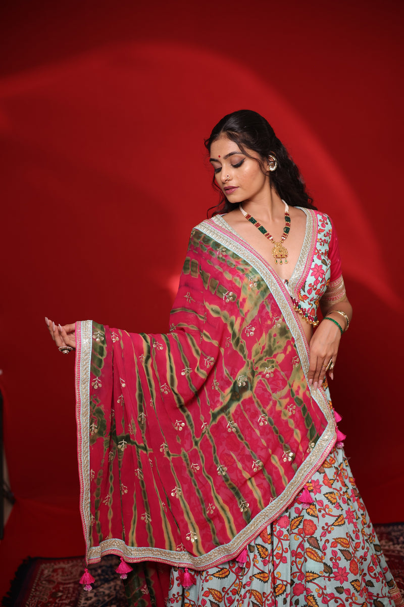Kalamkari Lehenga Set