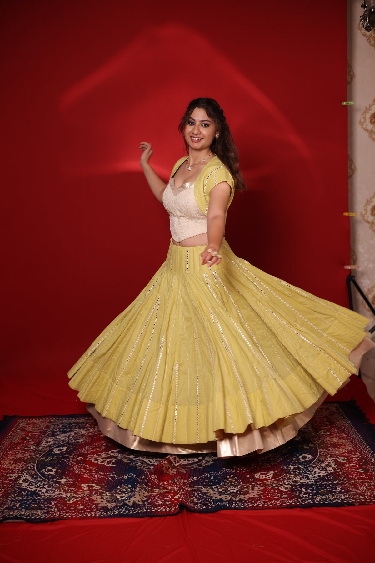 Devi Drapé Lehenga Set