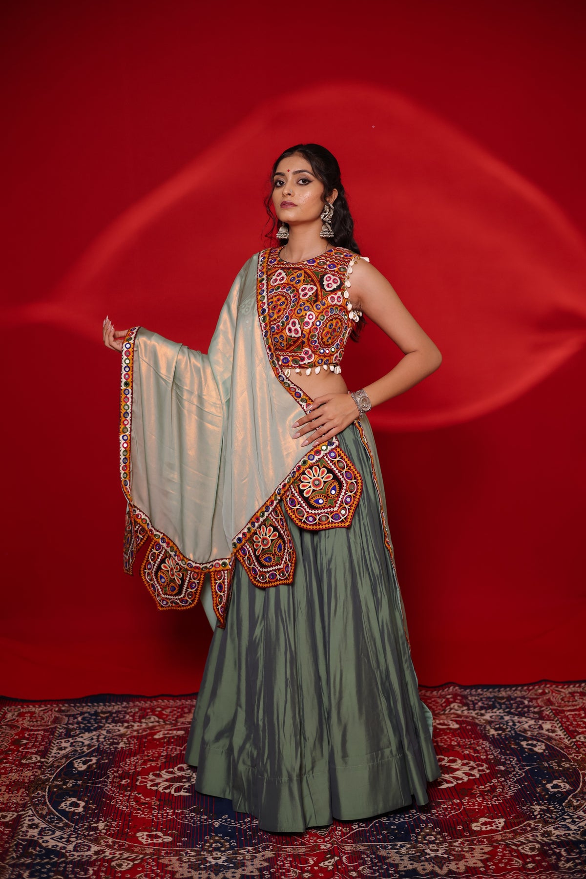 Gamthi Tadka Lehenga Set