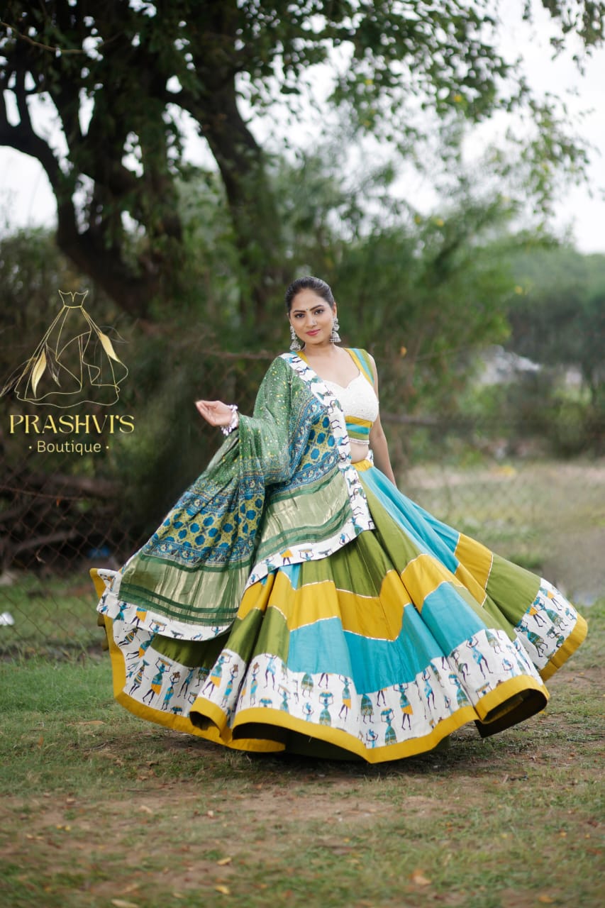 Yamuna Slub Silk Lehenga Set