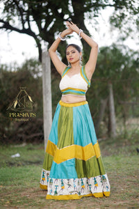 Yamuna Slub Silk Lehenga Set