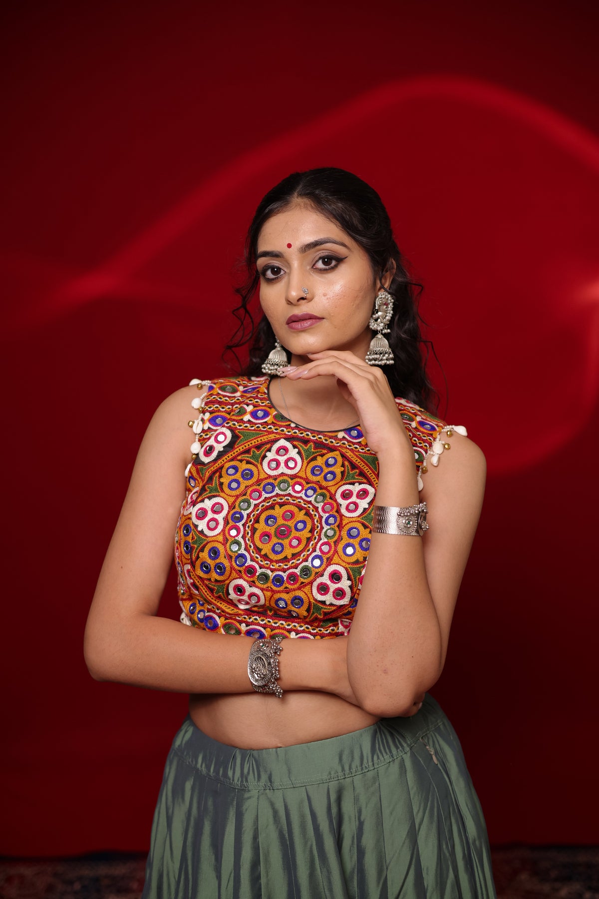 Gamthi Tadka Lehenga Set