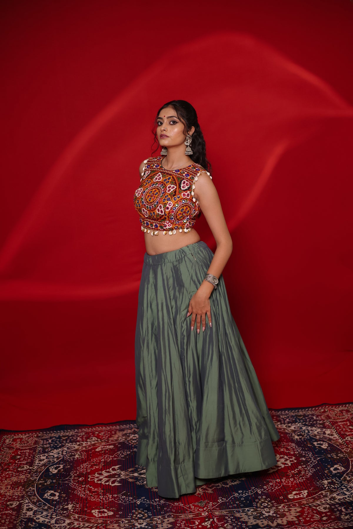 Gamthi Tadka Lehenga Set