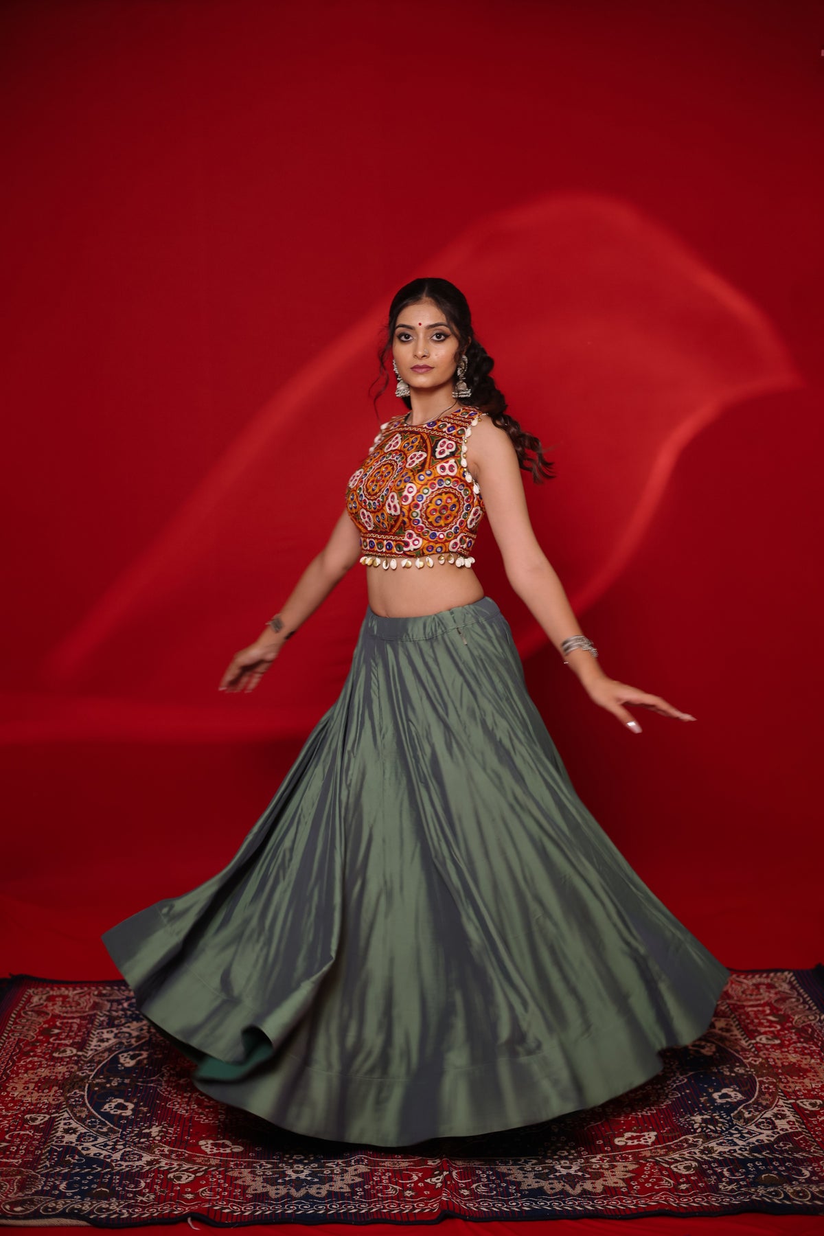 Gamthi Tadka Lehenga Set