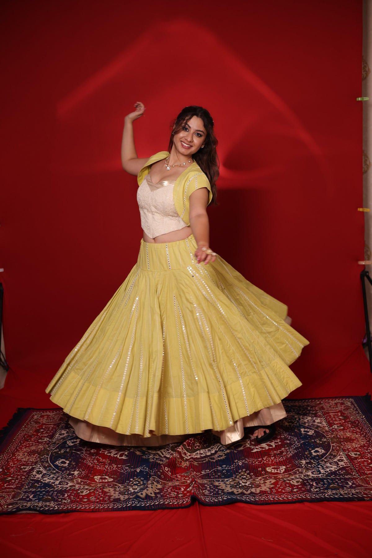 Devi Drapé Lehenga Set