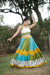 Yamuna Slub Silk Lehenga Set