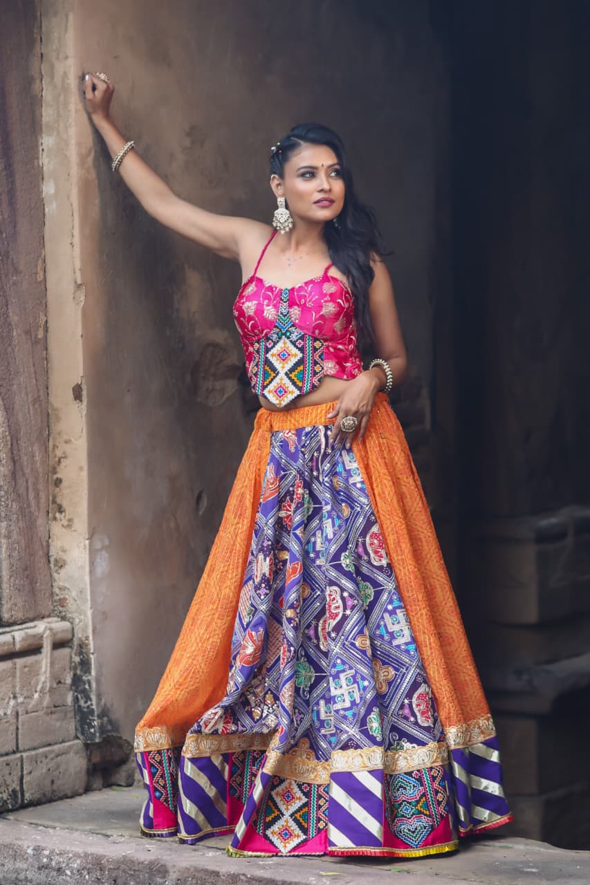 Navrangi Flare Lehenga Set