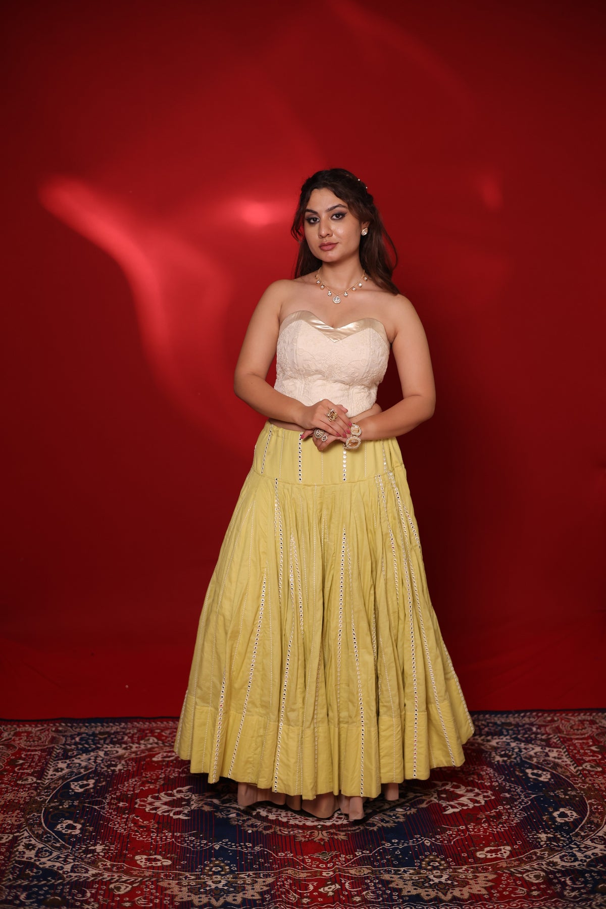 Devi Drapé Lehenga Set
