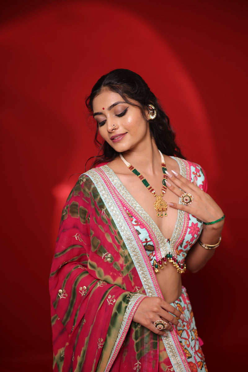 Kalamkari Lehenga Set