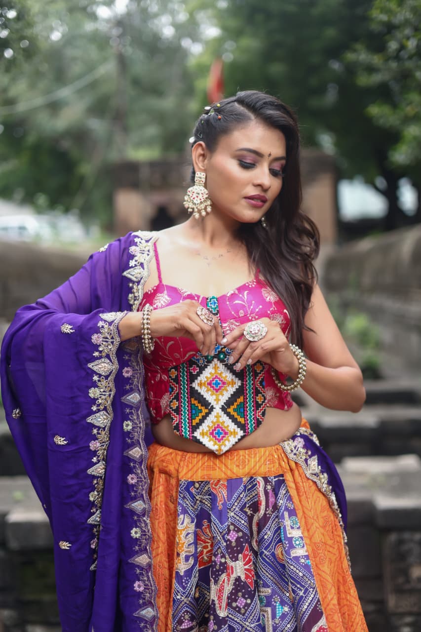 Navrangi Flare Lehenga Set
