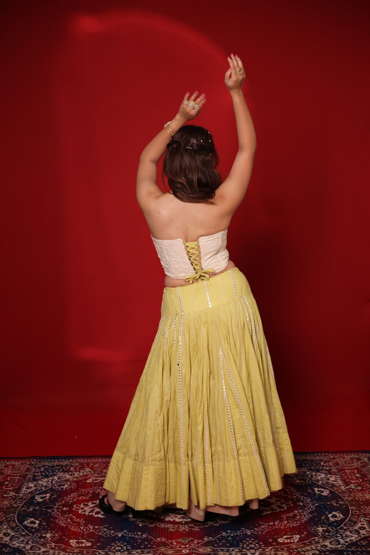 Devi Drapé Lehenga Set