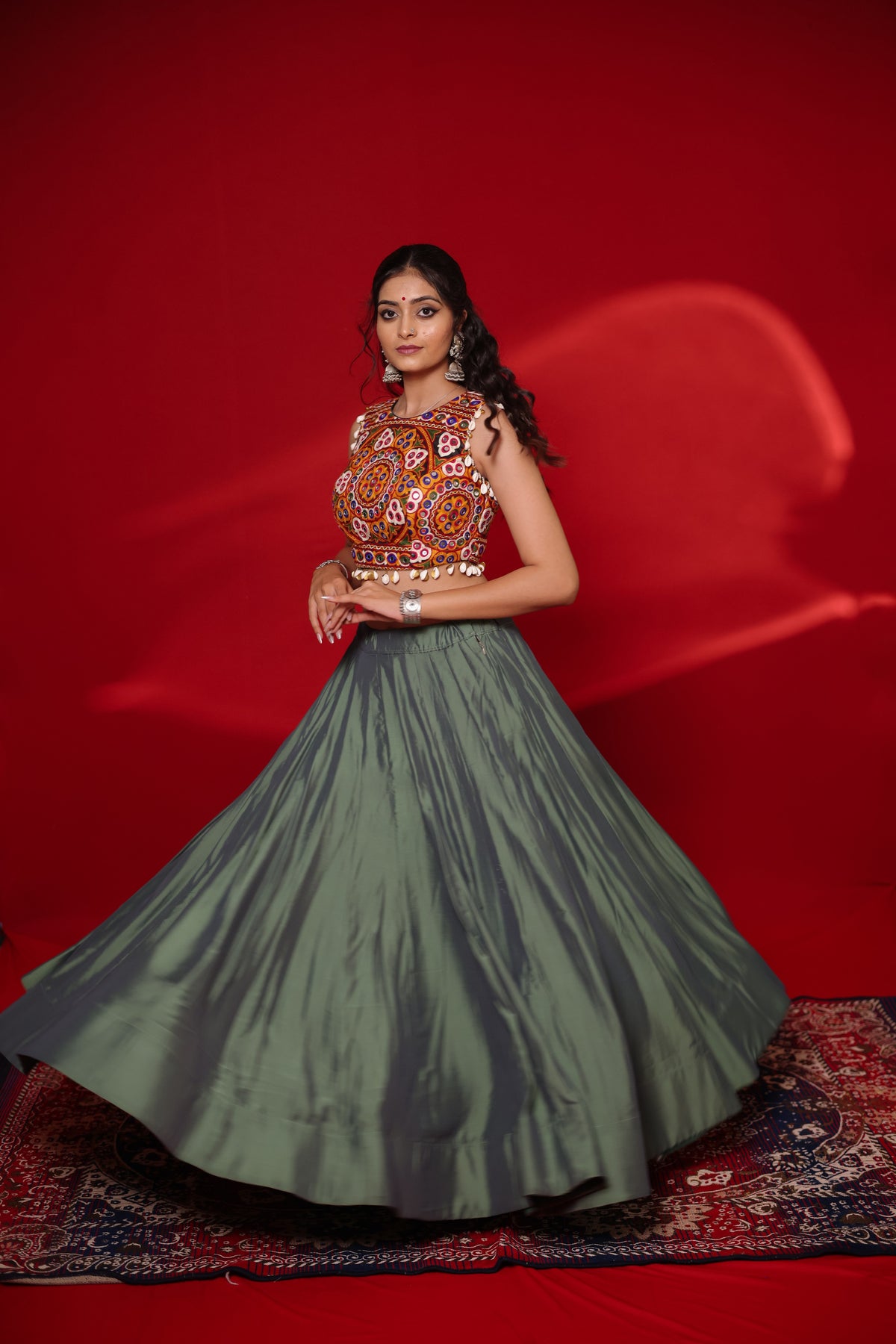 Gamthi Tadka Lehenga Set