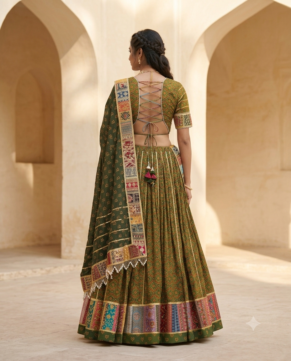 Mata No Rang Jaipur Cotton Lehenga Set