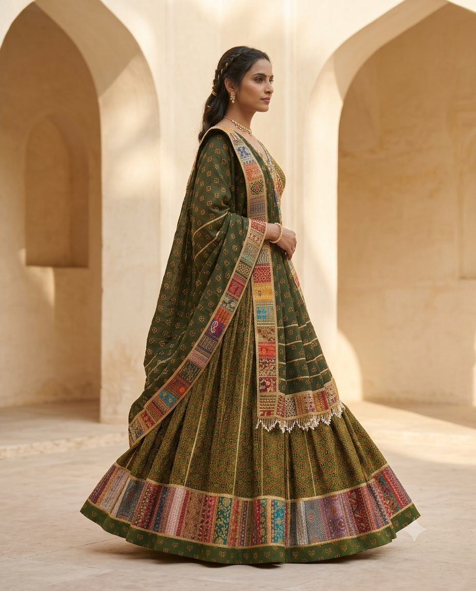 Mata No Rang Jaipur Cotton Lehenga Set