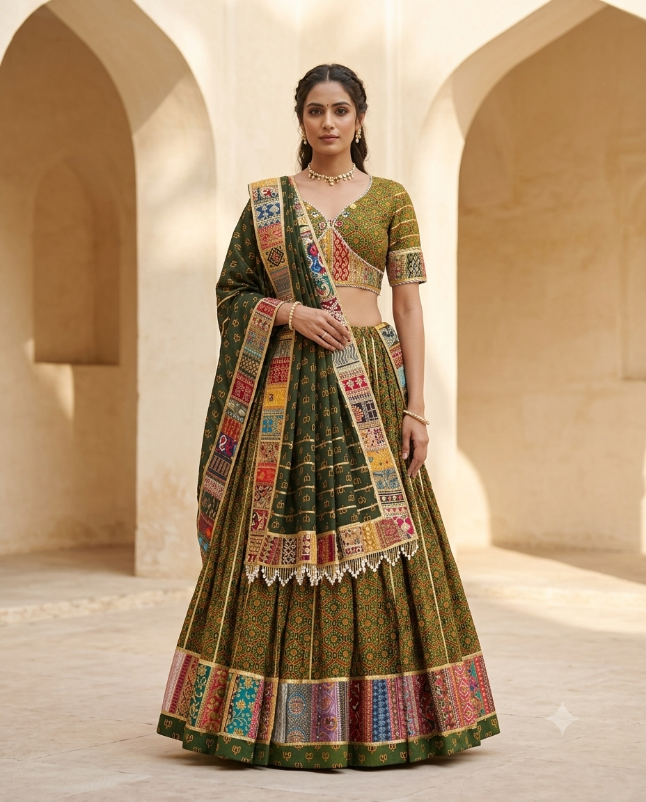 Mata No Rang Jaipur Cotton Lehenga Set