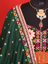 Gamthi Green – Gamthi Patchwork Mirror Lehenga