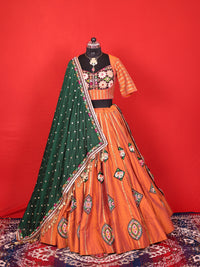 Gamthi Green – Gamthi Patchwork Mirror Lehenga