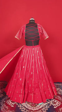 Tripur Sundri – Mukesh Work  Cotton Lehenga