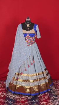 Rang Tali – Crush Chinon Gamthi Work Lehenga