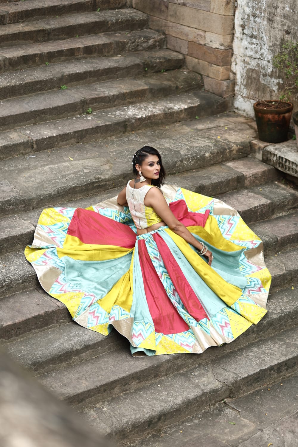 Rang Raas Slub Silk Lehenga Set