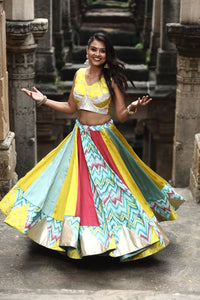 Rang Raas Slub Silk Lehenga Set