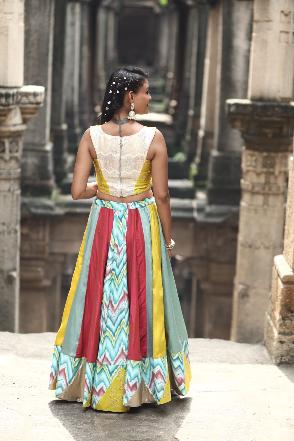 Rang Raas Slub Silk Lehenga Set