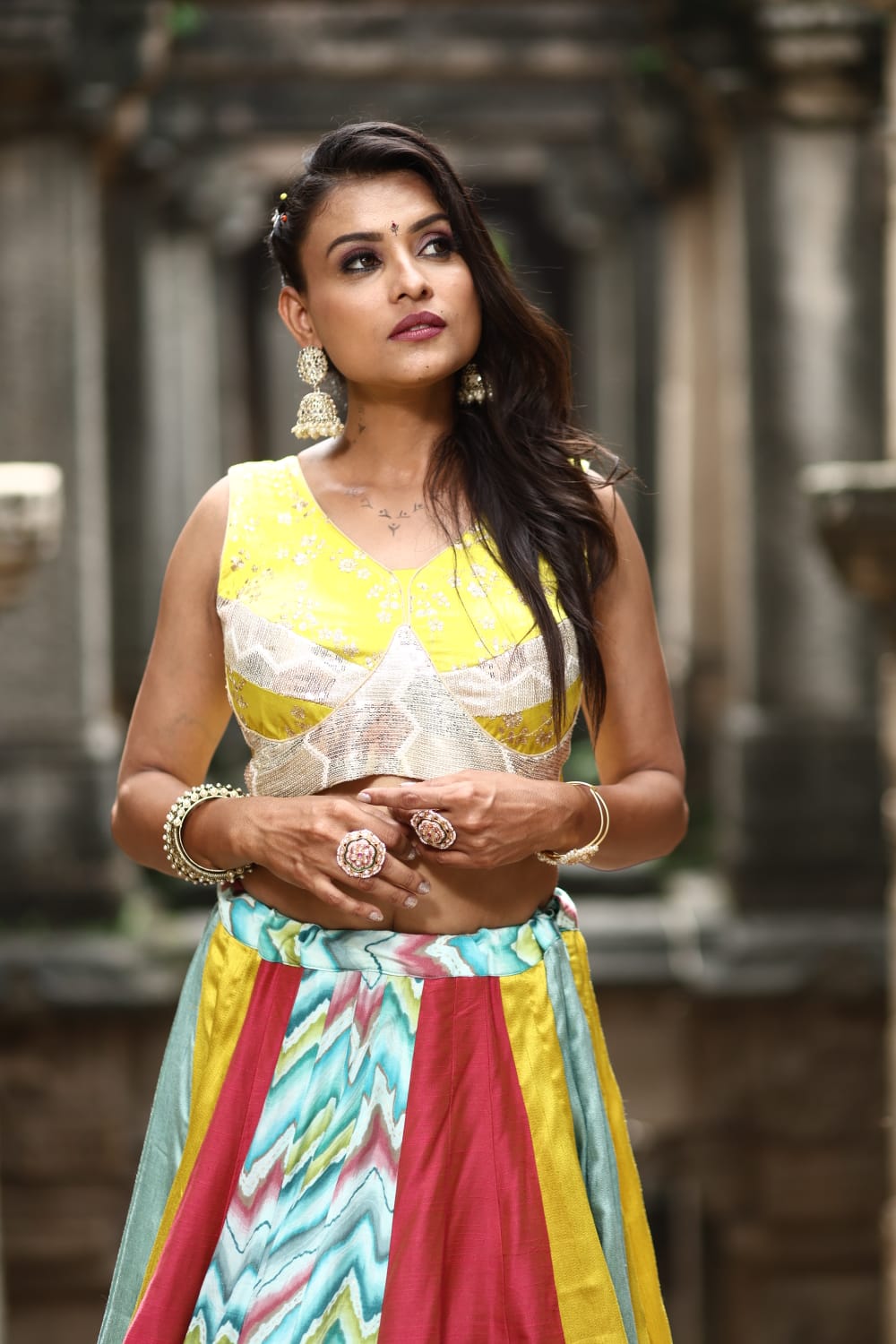 Rang Raas Slub Silk Lehenga Set