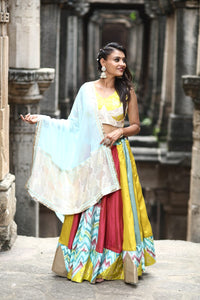 Rang Raas Slub Silk Lehenga Set