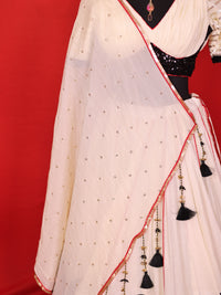 Swastik – Crush Chinon Flared Lehenga Set