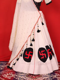 Swastik – Crush Chinon Flared Lehenga Set