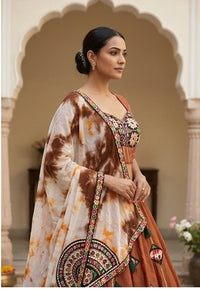 Rangrez Gamthi Slub Silk Lehenga Set