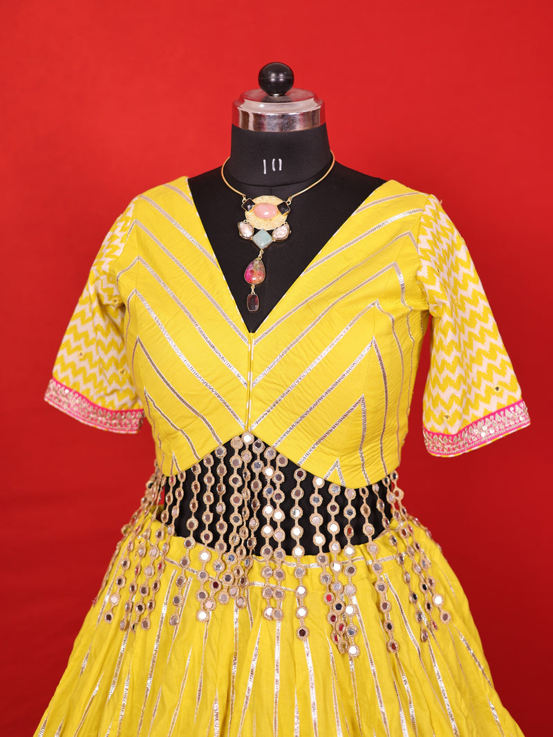 Sargam – Gota Patti & Mirror Work Cotton Lehenga
