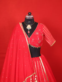 Tripur Sundri – Mukesh Work  Cotton Lehenga